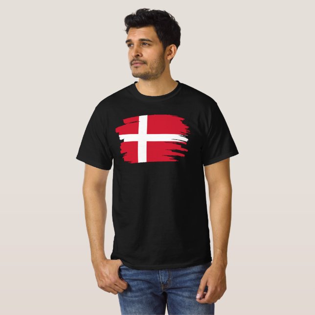 The Danish Flag  T-Shirt (Front Full)