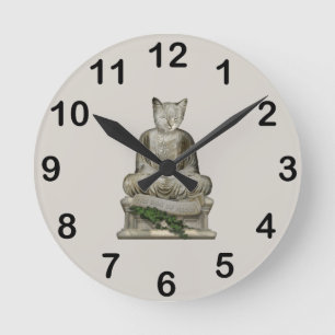The Dao of Meow Round Clock