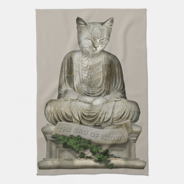 The Dao of Meow Tea Towel (Vertical)
