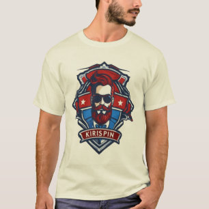 The Dapper Beard - USA Stars Badge Design T-Shirt