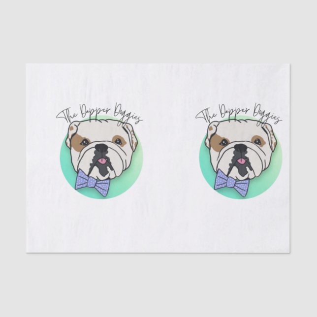 The Dapper Doggies Tissue Paper (Front)