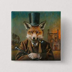 The Dapper Fox Badge Button