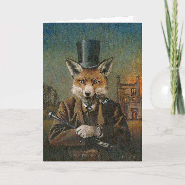 The Dapper Fox Greetings Card (Front)