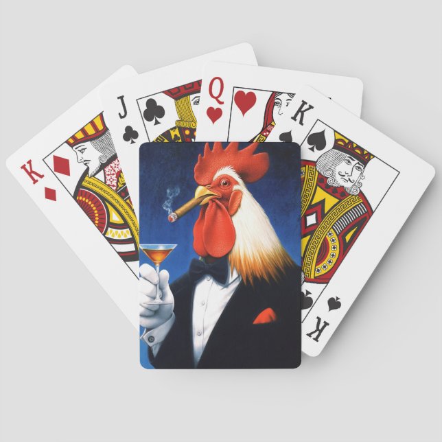 The Dapper Rooster | Funny Gentleman's Club Playing Cards (Back)