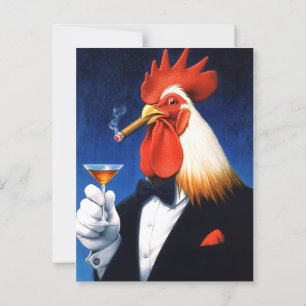 The Dapper Rooster Funny Gentleman's Club Postcard