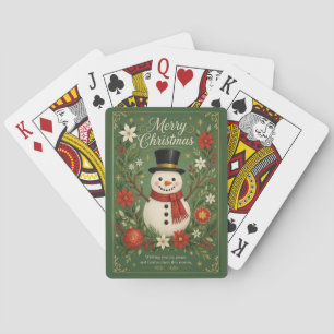 The Dapper Snowman’s Greetings Playing Cards