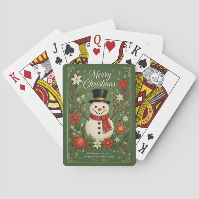 The Dapper Snowman’s Greetings Playing Cards (Back)