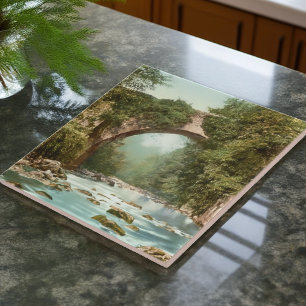 The Dargle Bridge In Ireland Ceramic Tile