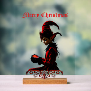 The dark christmas time. acrylic sign