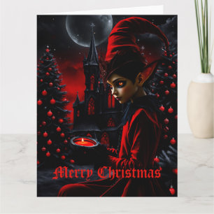 The dark christmas time.  card