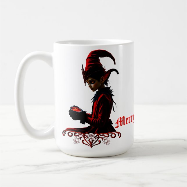 The dark christmas time.  coffee mug (Left)
