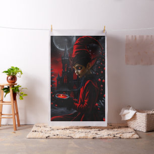 The dark christmas time fabric