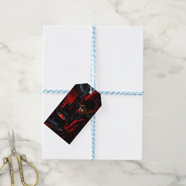The dark christmas time. gift tags (With Twine)