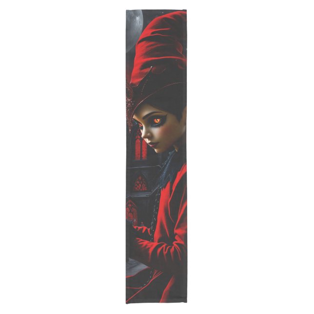 The dark christmas time.  short table runner (Front)
