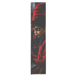 The dark christmas time. short table runner