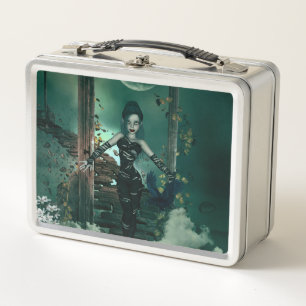 The dark fairy in the night metal lunch box