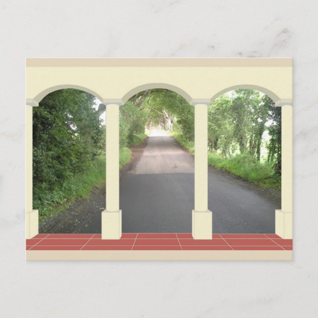 The Dark Hedges through Archway Postcard (Front)