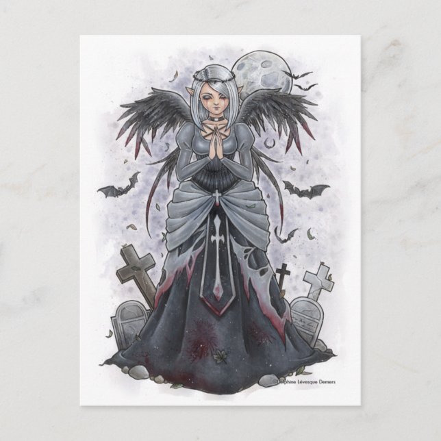 The Dark Priestess Angel Postcard (Front)