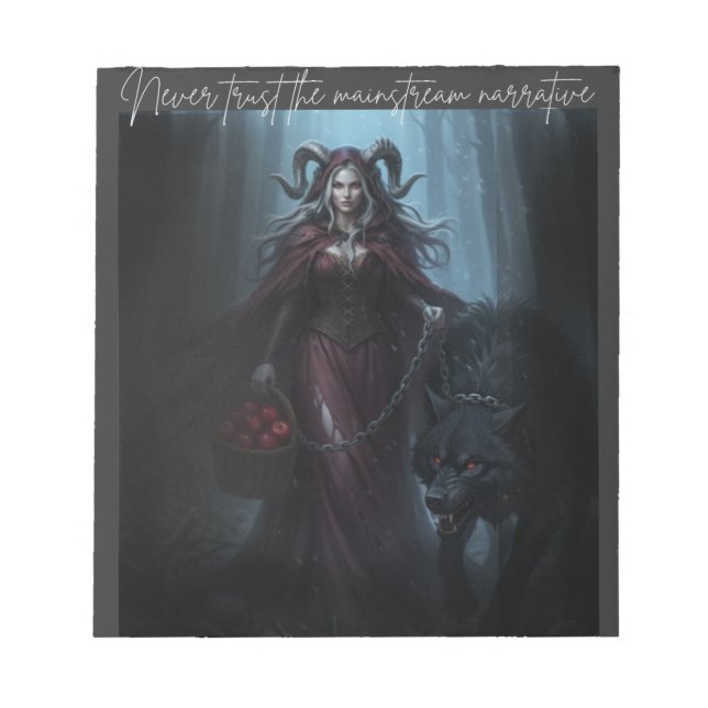 The Dark Red Ridding Hood Notepad (Front)