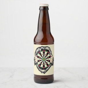 The dartboard on your chest! beer bottle label