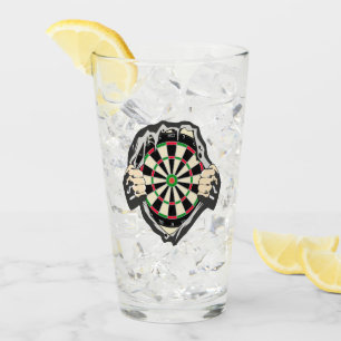 The dartboard on your chest Darts Fever Glass