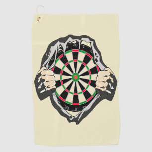 The dartboard on your chest! golf towel
