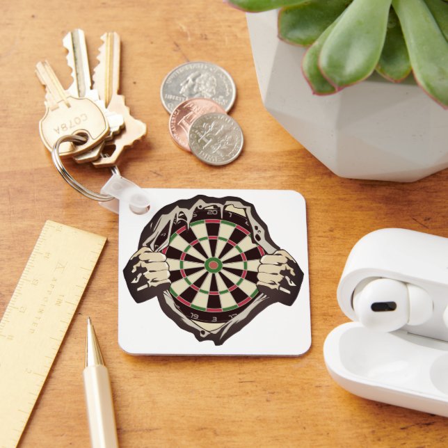 The dartboard on your chest! placemat key ring (Desk)