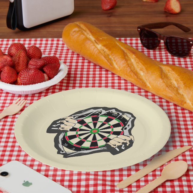 The dartboard on your chest! placemat paper plate (Picnic)