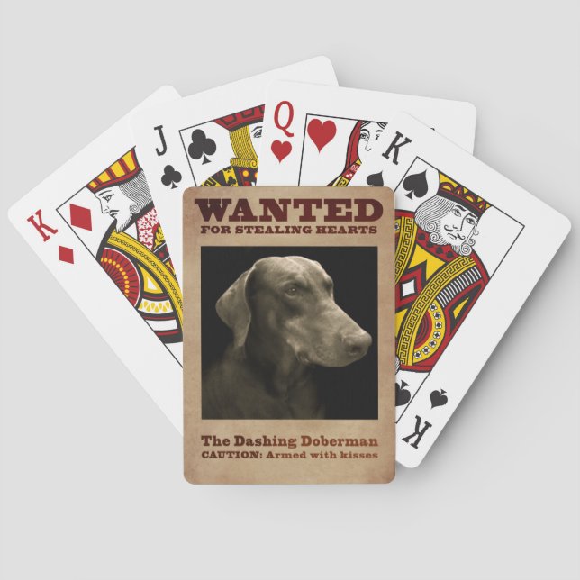 The Dashing Doberman Playing Cards (Back)