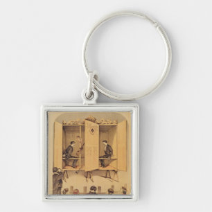 The Davenport brothers, poster for Seance, 1865 Key Ring
