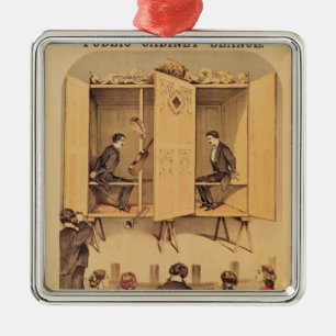 The Davenport brothers, poster for Seance, 1865 Metal Tree Decoration