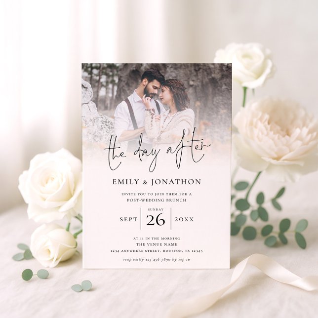 The Day After Photo Wedding Brunch  Invitation (Creator Uploaded)