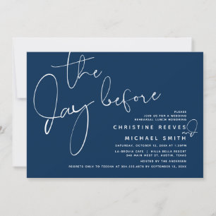 The Day Before, Wedding Rehearsal Dinner or Brunch Invitation