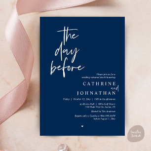 The day before, Wedding Rehearsal Lunch Invitation