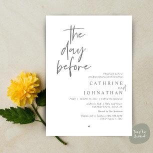 The day before, Wedding Rehearsal Lunch Invitation