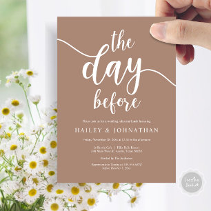 The day before, Wedding Rehearsal Lunch or Brunch Invitation