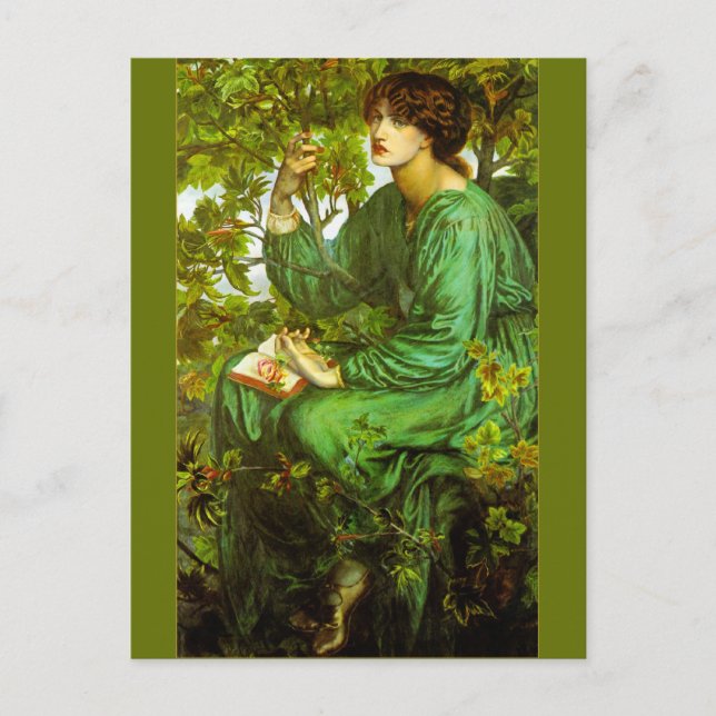 The Day Dream by Dante Gabriel Rossetti Postcard (Front)