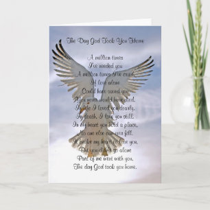 The Day God Took You Home Card