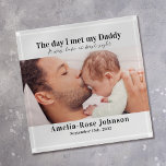 The Day I Met My Daddy Photo First Father's Day Paperweight<br><div class="desc">Add a photograph of your baby on the day they met their daddy,  as well as their name and date of birth for a first Father's Day gift that will be treasured forever.</div>