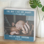 The Day I Met My Daddy Photo New Father Gift Woode Wooden Box Sign<br><div class="desc">Add a photograph of your baby on the day they met their daddy,  as well as their name and date of birth for a keepsake gift for a new father that will be treasured forever.</div>