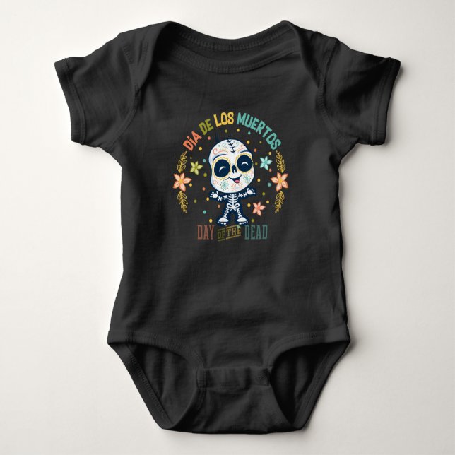 the day of the dead baby bodysuit (Front)