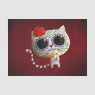 The Day of The Dead Cute Cat Tissue Paper