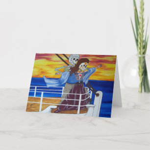 The Day of the Dead Famous Lovers of the Titanic Card