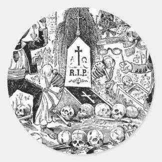 The Day of the Dead, Mexico. Circa early 1900's Classic Round Sticker