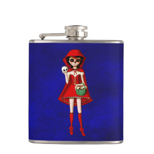 The Day of The Dead Red Riding Hood Hip Flask