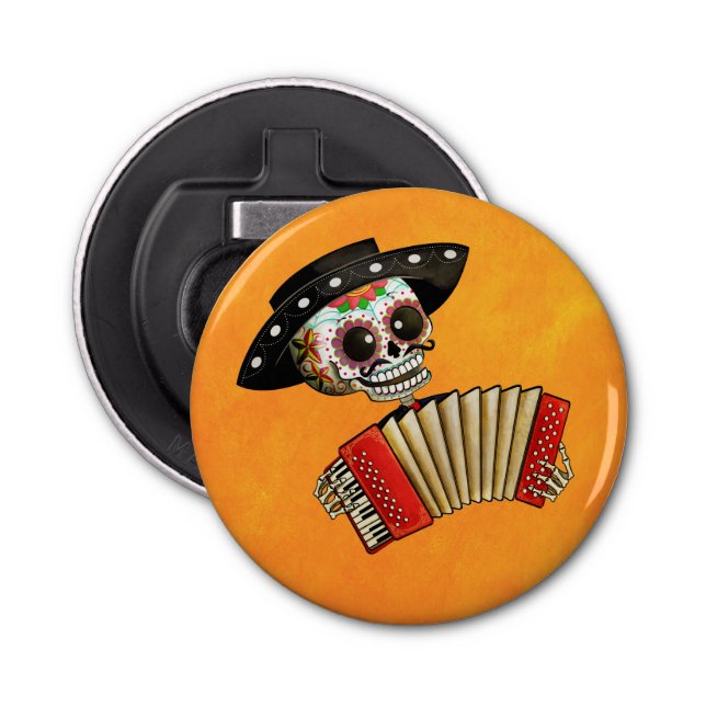 The Day of The Dead Skeleton El Mariachi Bottle Opener (Front)