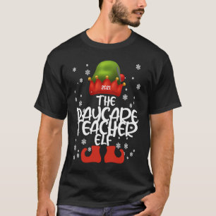 The Daycare Teacher Elf Family Matching Christmas T-Shirt