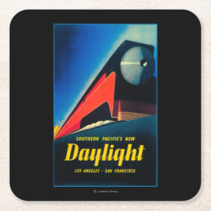 The Daylight Train Promotional Poster Square Paper Coaster