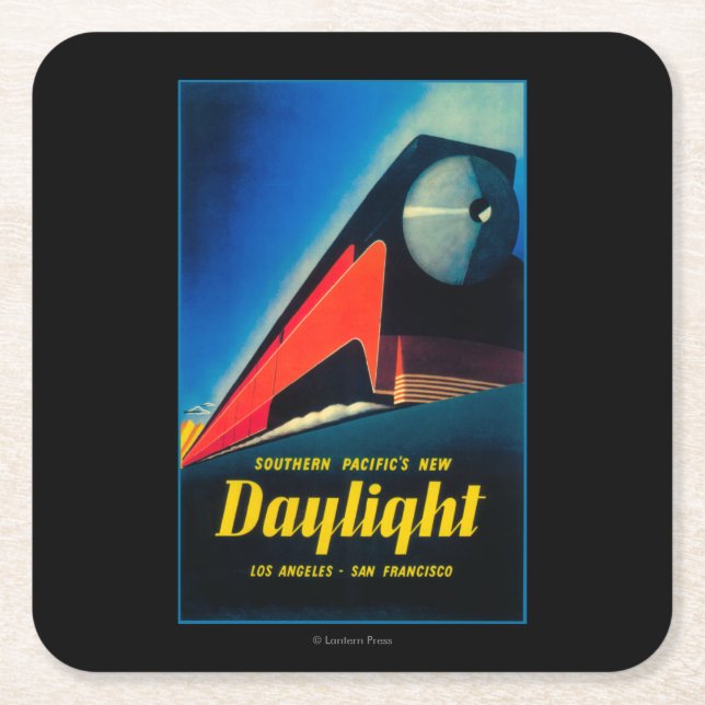 The Daylight Train Promotional Poster Square Paper Coaster (Front)