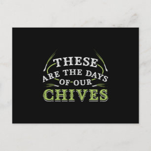 The Days Of Our Chives Gardening Gardener Funny Postcard